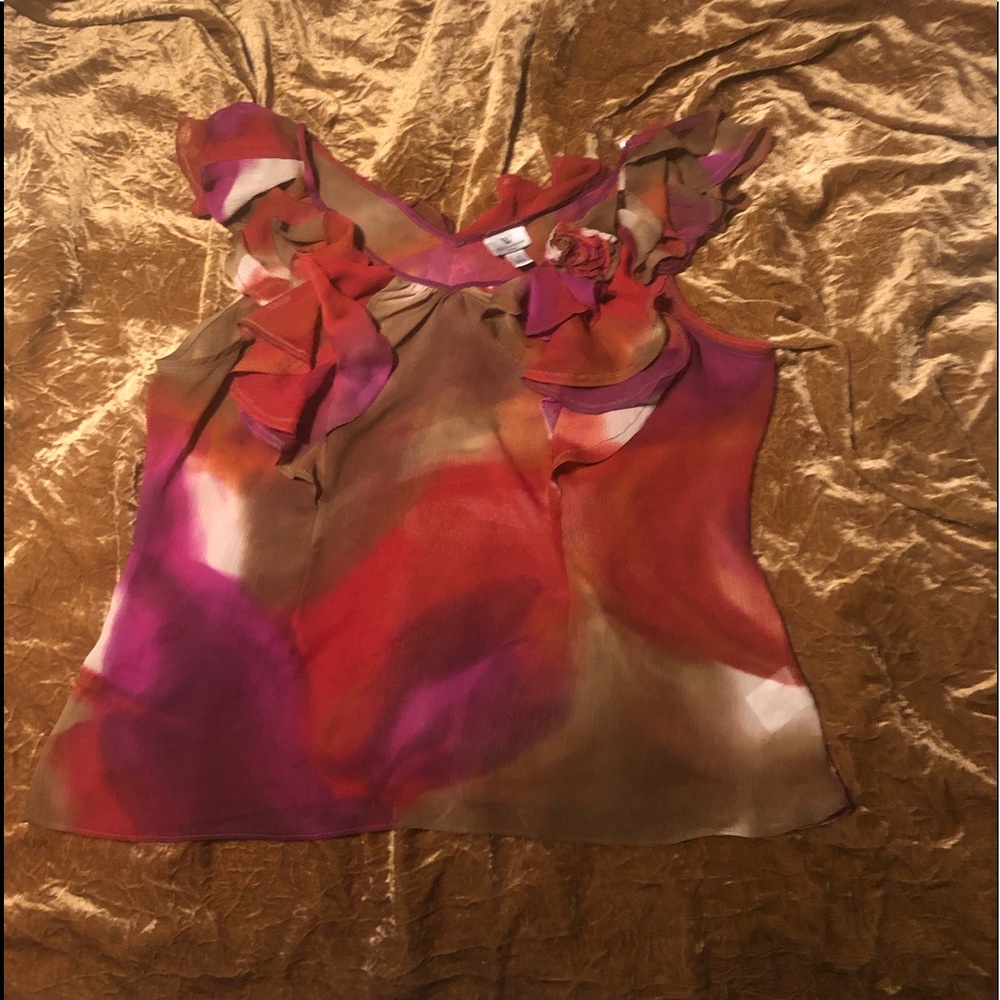 Worthington multi colored dress blouse